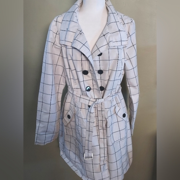 Striped Raincoat Trenchcoat - Picture 1 of 6